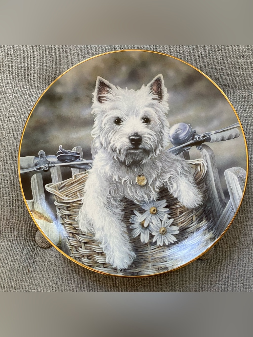 Westies Collectible Plate Hitching A Ride Paul Doyle
